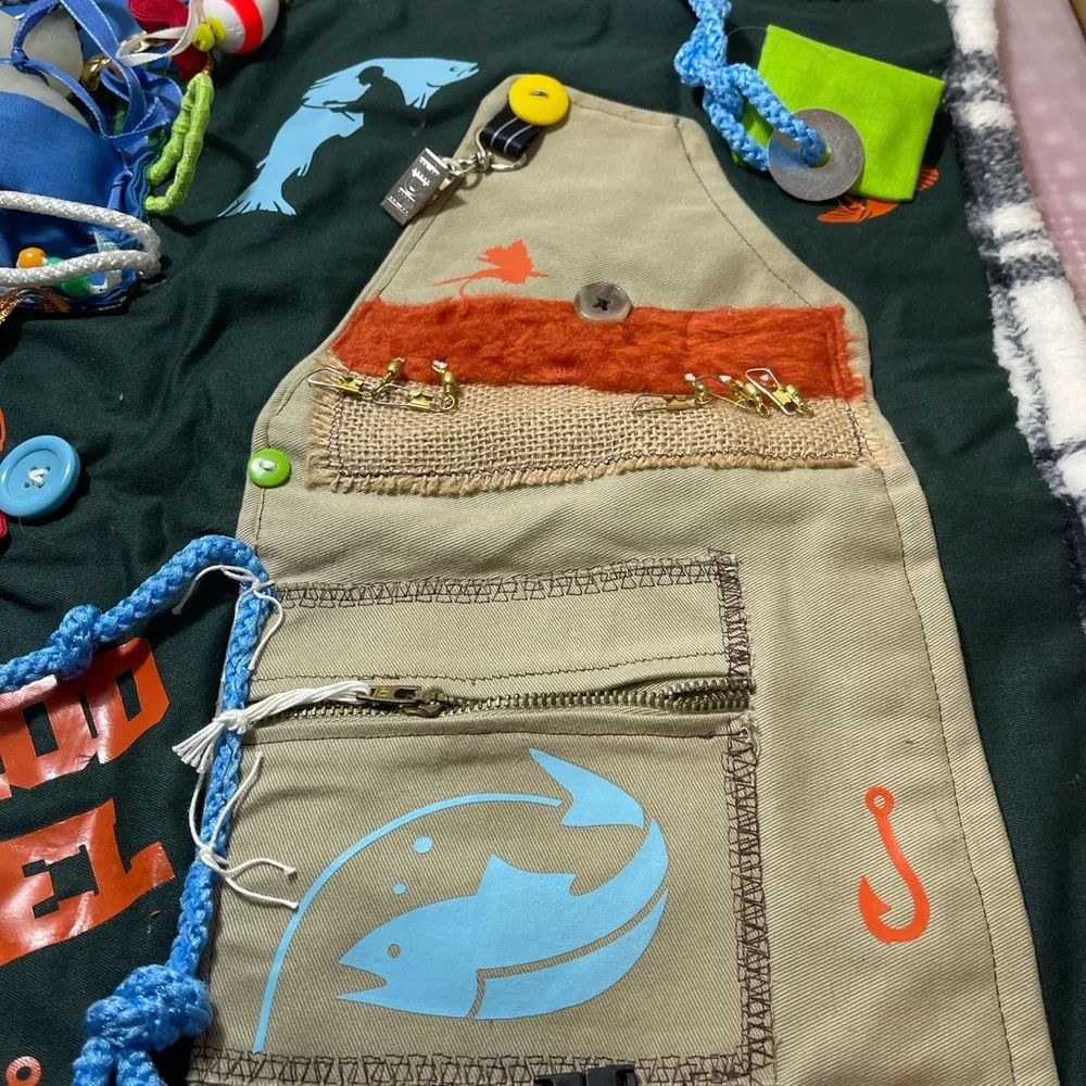 Fidget/Fishing theme quilt/mat - Picture 3 of 7